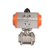 丝口球阀开关切断阀304 不锈钢气动丝扣球阀Q611F 16P三片式 316L