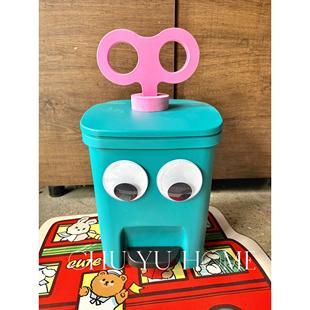大眼萌马里奥垃圾桶客厅落地摆件可爱卡通卧室房间乔迁之喜装 饰品