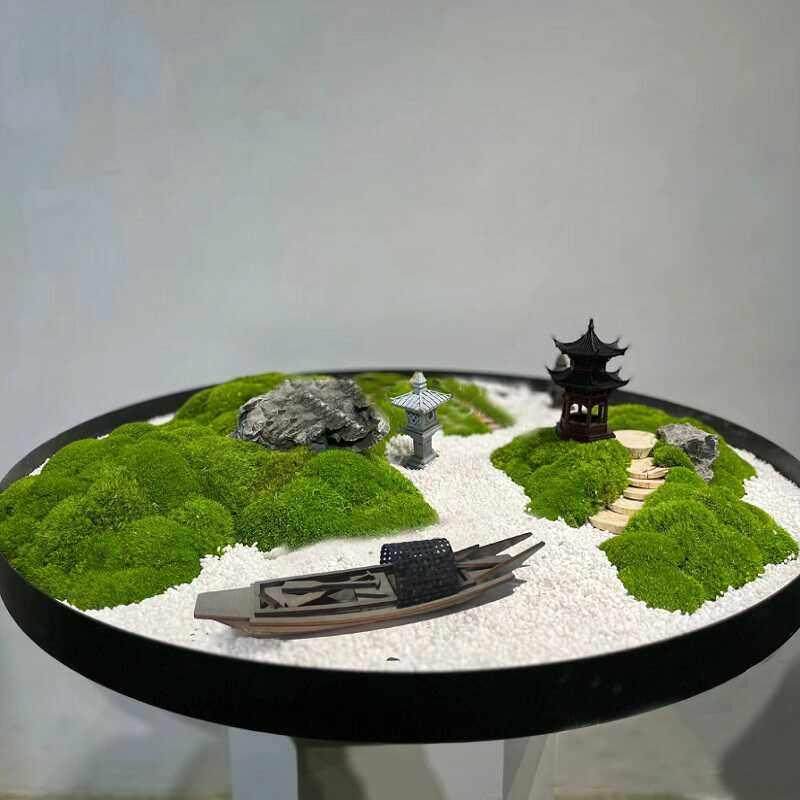 酒店大圆桌中间摆件餐桌景观轻奢永生苔藓高端桌花摆花,家居饰品,餐桌花艺,淘宝优惠券,粉丝福利购,淘宝优惠卷