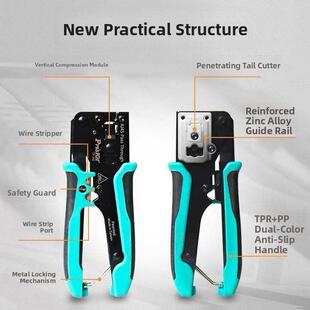 宝工CP-342网线钳穿孔式水晶头钳子多功能网络压线钳子专业级剥线