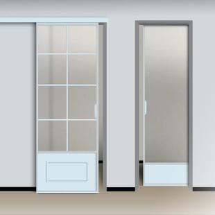 定制彩色钛镁铝合金复古门厨房卫生间厕所单轨单扇推拉吊趟平移门