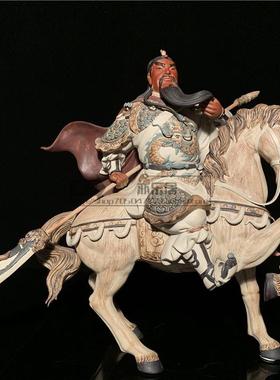 石湾公仔关羽关公武财神像供奉乔迁开业送礼品陶瓷关二爷玄关摆件