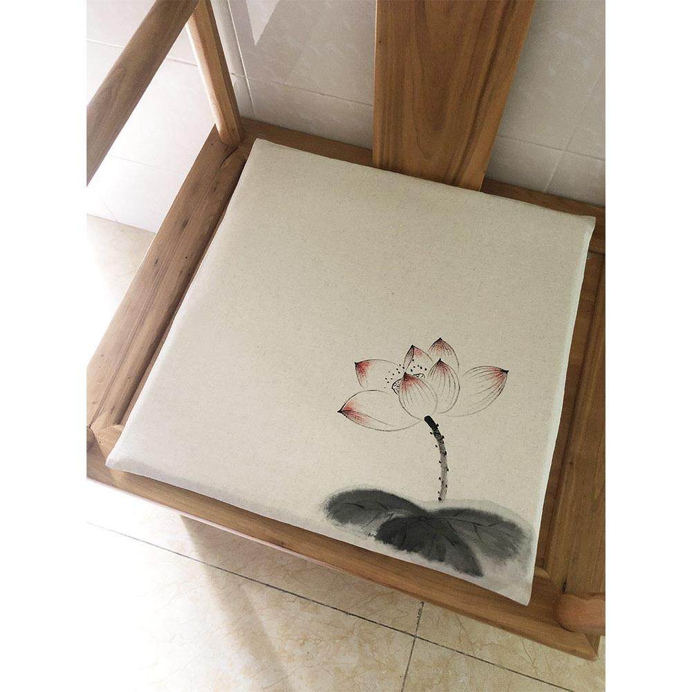 采购产品手绘餐椅靠垫，新中国风扶手椅沙发靠垫，棉麻禅布，茶室,居家布艺,椅垫,淘宝优惠券,粉丝福利购,淘宝优惠卷