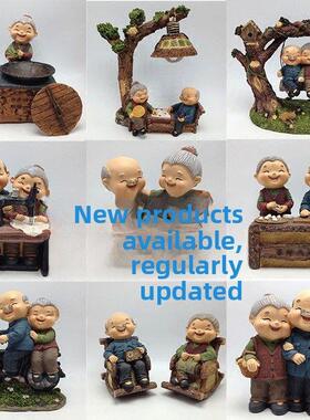 老头老太太白头偕老人物家居装饰结婚礼物新房间卧室摆件创意温馨