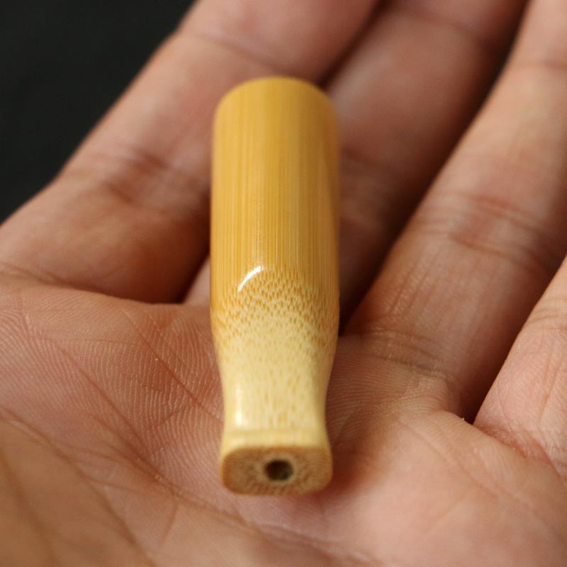 精品纯手工制作天然实心老玉竹烟嘴吸烟过滤器粗烟男生烟斗送礼品