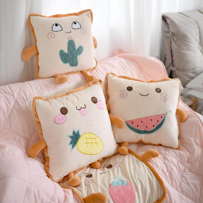 吐司面 面包抱枕被子两用办公室午睡枕头车载毯子二合一车用折叠,居家布艺,抱枕被,淘宝优惠券,粉丝福利购,淘宝优惠卷