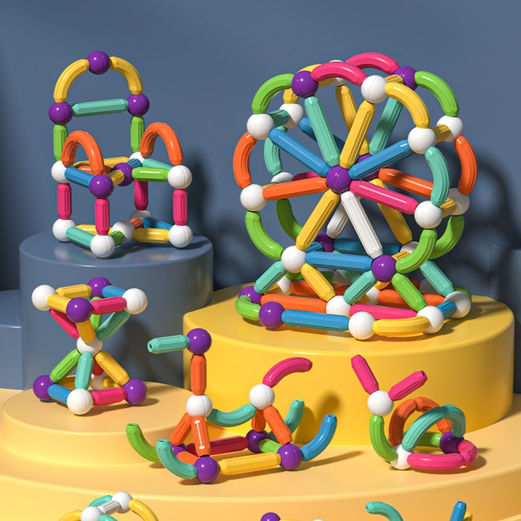 纽奇百变磁力棒玩具宝宝智力拼图益智玩具儿童拼装积木磁力棒磁性