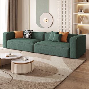 豆腐块棉麻布艺沙发奶油风北欧小户型客厅方块组合直排三人四人位