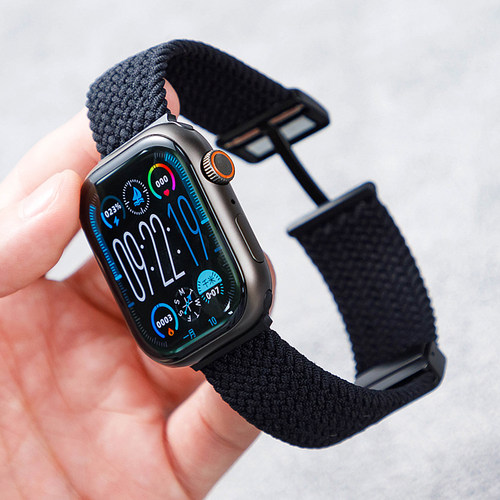 aw磁吸扣尼龙编织表带AppleWatch