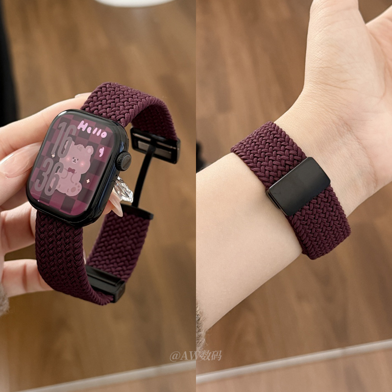 适用iwatchs11/10/9尼龙编织表带