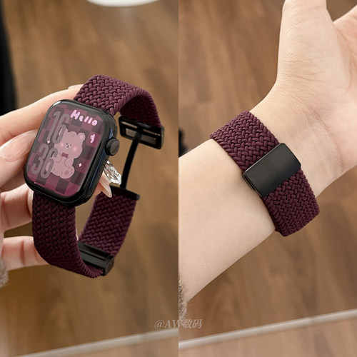 适用iwatchs11/10/9尼龙编织表带