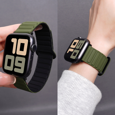 适用苹果iwatchs10/9/8硅胶表带