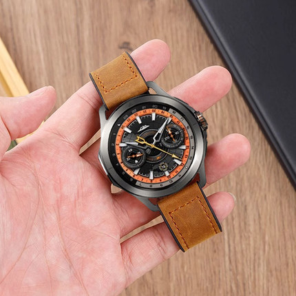 适用小米手表s4表带男watch s4 sport新款腕带磁吸扣watch s3/s2疯马纹真皮表带color2运动表带s1Pro手表带女