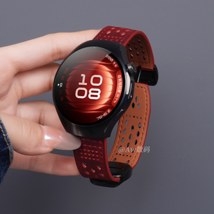 磁吸扣watch3pro高级感gt4 2智能运动秋冬FIT腕带 gt6透气真皮gt5新款 适用华为Watch5表带watch4pro手表男款