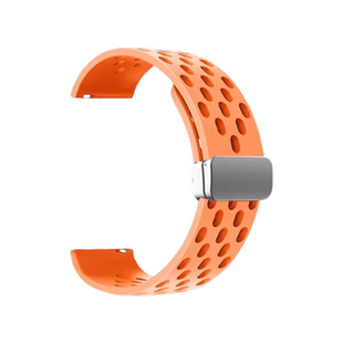 适用华为FIT3手表带watch fit4磁吸扣硅胶表带FIT2洞洞透气款夏天watch fit3手表链二三代男女款手环柔软腕带