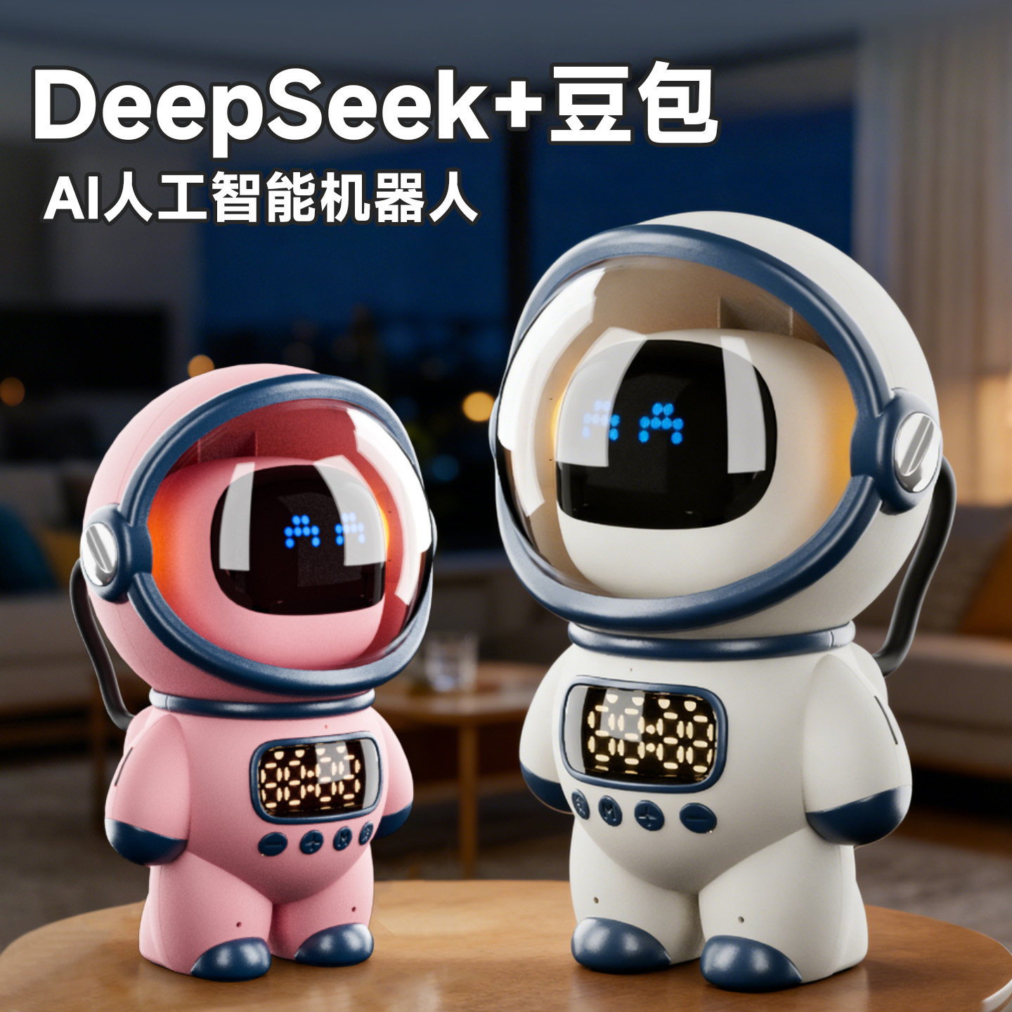 豆包智能ai机器人闹钟deepseek儿童学习语音对话玩具宇航员礼物