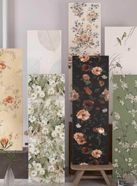 法式绿色花砖400x1200美式厨房阳台浴室中古风民宿卫生间花砖墙砖