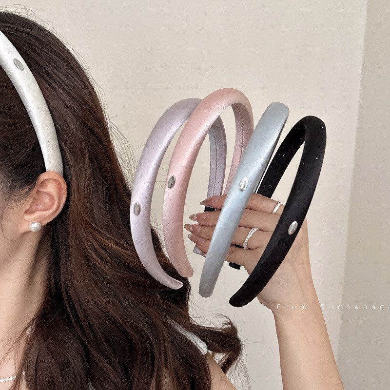 发箍光泽感发捆女细款满天星缎面