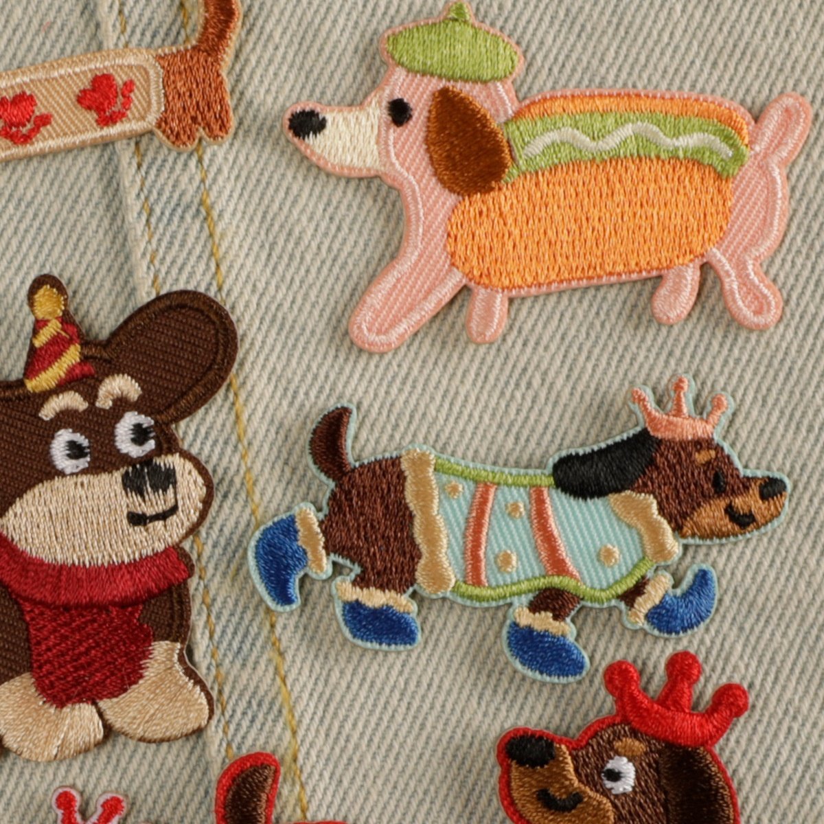 原创电脑绣花标服装辅料刺绣卡通动物香肠狗自粘胶补丁patch布贴,居家布艺,布贴,淘宝优惠券,粉丝福利购,淘宝优惠卷