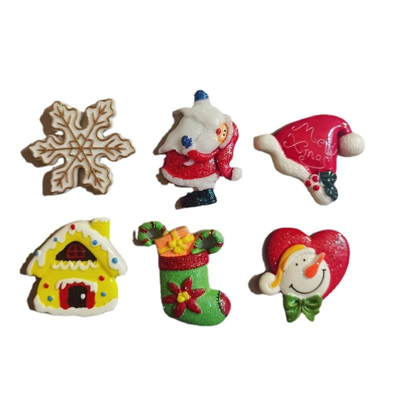 新年圣诞新款麋鹿老人雪人冰箱贴跨境礼品创意立体橱窗玻璃贴装饰