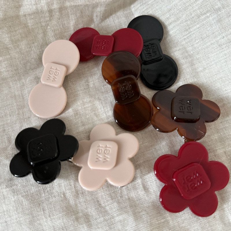 蝴蝶结夹设计感少女花朵发饰头饰