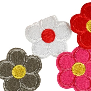 电脑绣花标服装辅料刺绣贴卡通花朵配饰diy手账补丁鞋帽徽章布贴