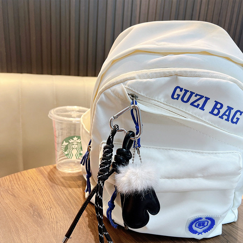 皮革手套钥匙扣挂饰链条秋冬毛绒包包挂件编织绳钥匙链挂饰礼物