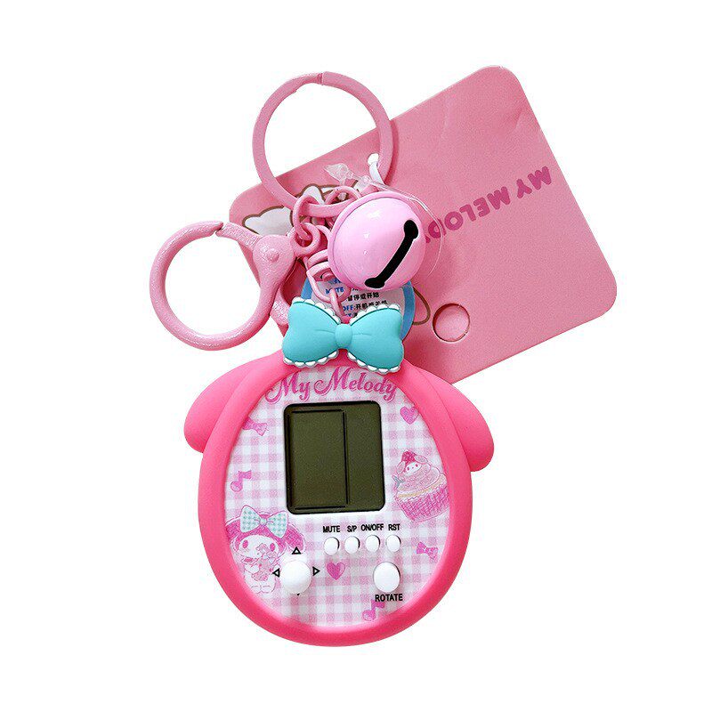 正版三丽鸥明星茶会俄罗斯方块游戏机钥匙扣挂件地鼠机书包挂饰