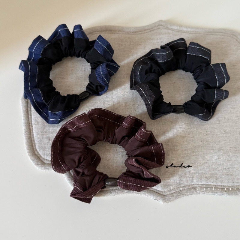 韩系智系褶皱小肠发圈女高弹力耐用发绳扎马尾皮筋不伤发头绳