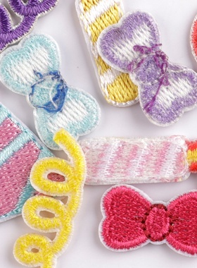 한국Wappen绣花标刺绣补丁贴原创卡通电话线蜡烛diy配饰辅料布贴