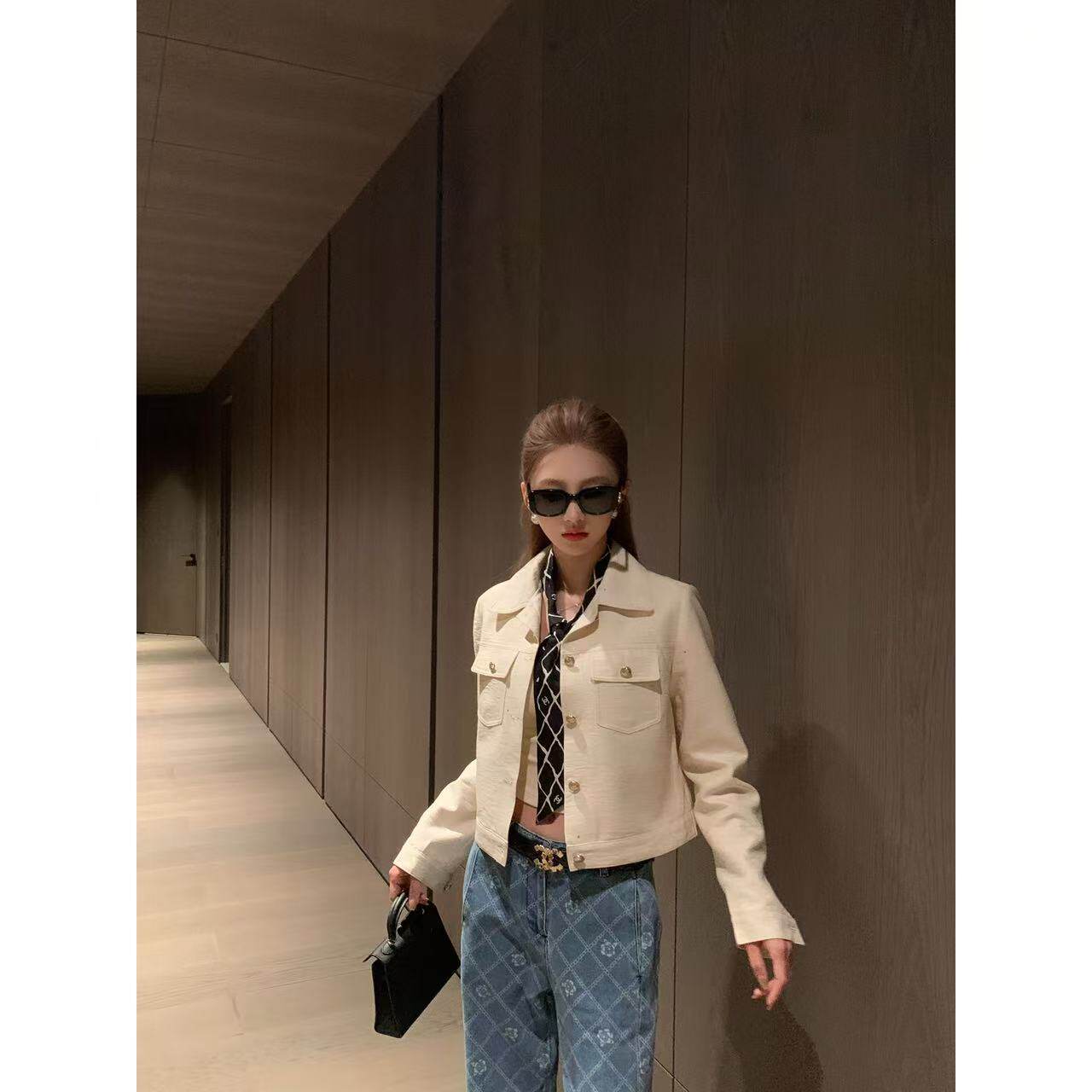 宋仁何【落日金辉】2025年春季新款老钱风复古百搭夹克上衣外套