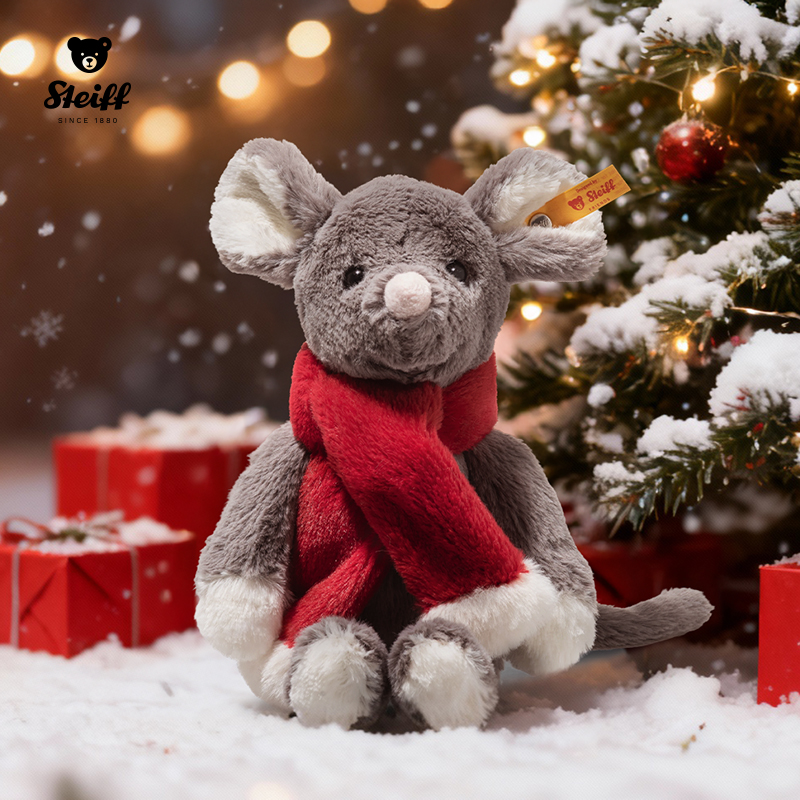 德国Steiff史戴芙圣诞老鼠米娅情侣礼物绒玩偶生日送礼