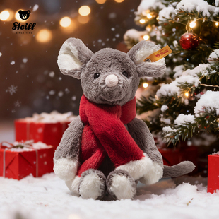 德国Steiff史戴芙圣诞老鼠米娅情侣礼物绒玩偶新年礼物