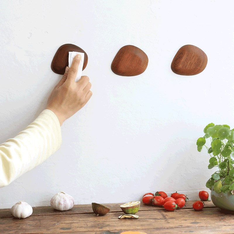 免打孔壁挂刀具架实木磁性强磁菜刀刀架磁铁刀座墙面吸铁石收纳架