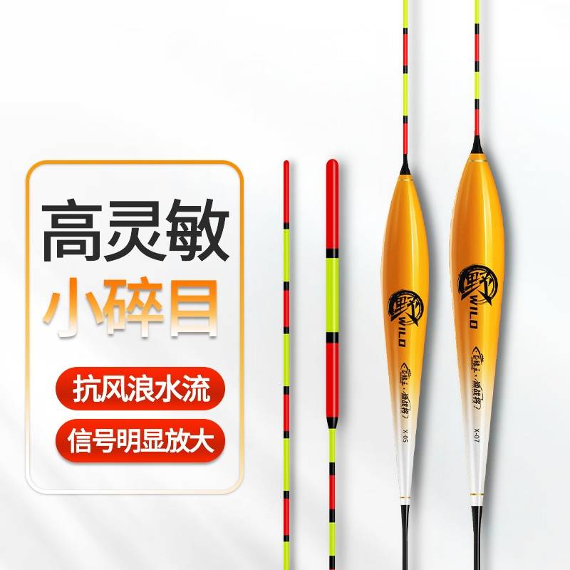 进口?纳米鲫鱼漂小碎目高灵敏轻口加粗醒目尾混养鲤鱼漂套装正品