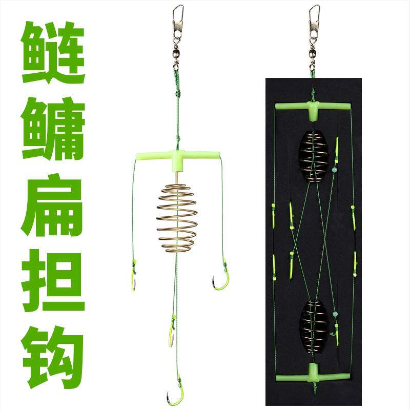 进口?鲢鳙钓组扁担钩大物钓鱼钩套装专钓花鲢白鲢鱼天平钩专用