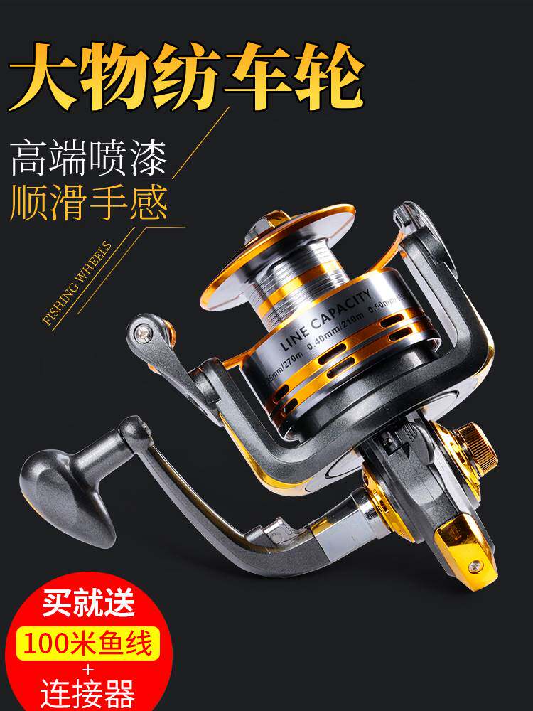 进口?全金属纺车轮鱼轮渔轮海杆鱼线轮海竿轮不锈钢锚鱼专用筏钓