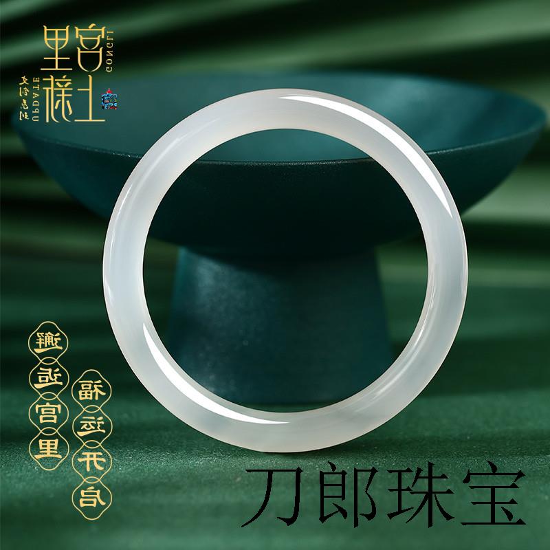 高端荔枝冻美人镯女细圆条叮当镯精美玛瑙玉髓手镯玉石镯子高冰透