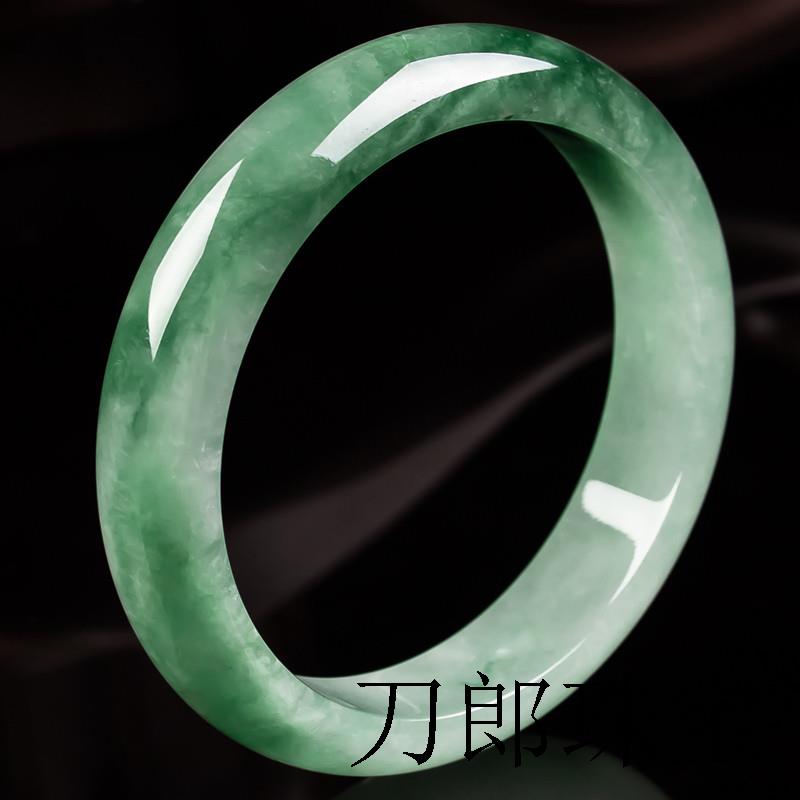 翡翠玉手镯女冰糯种缅甸玉翠色女款镯子送妈妈女友闺蜜精品手镯款