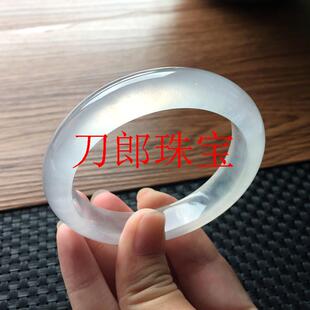 高冰透白月光荔枝冻玛瑙手镯冰种通透旺夫水沫玉镯子简约百搭女款