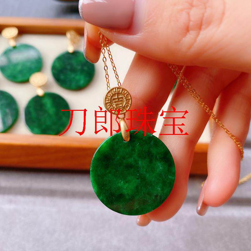 浓绿贵气吸睛银饰镶嵌精选干青翡