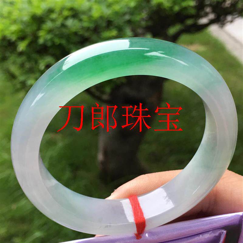缅甸老坑翡翠玉手镯冰种正阳绿贵妃细圆条玉镯子小清新时尚女款镯