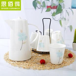 家用客厅整套陶瓷冷水壶简约骨瓷凉水杯水具套装 杯子套装