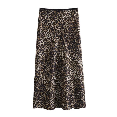 Animal print mid length skirt woemn 女式动物纹印花中长半身裙