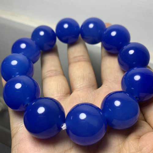 天然原矿彼得大帝王蓝冰种手链