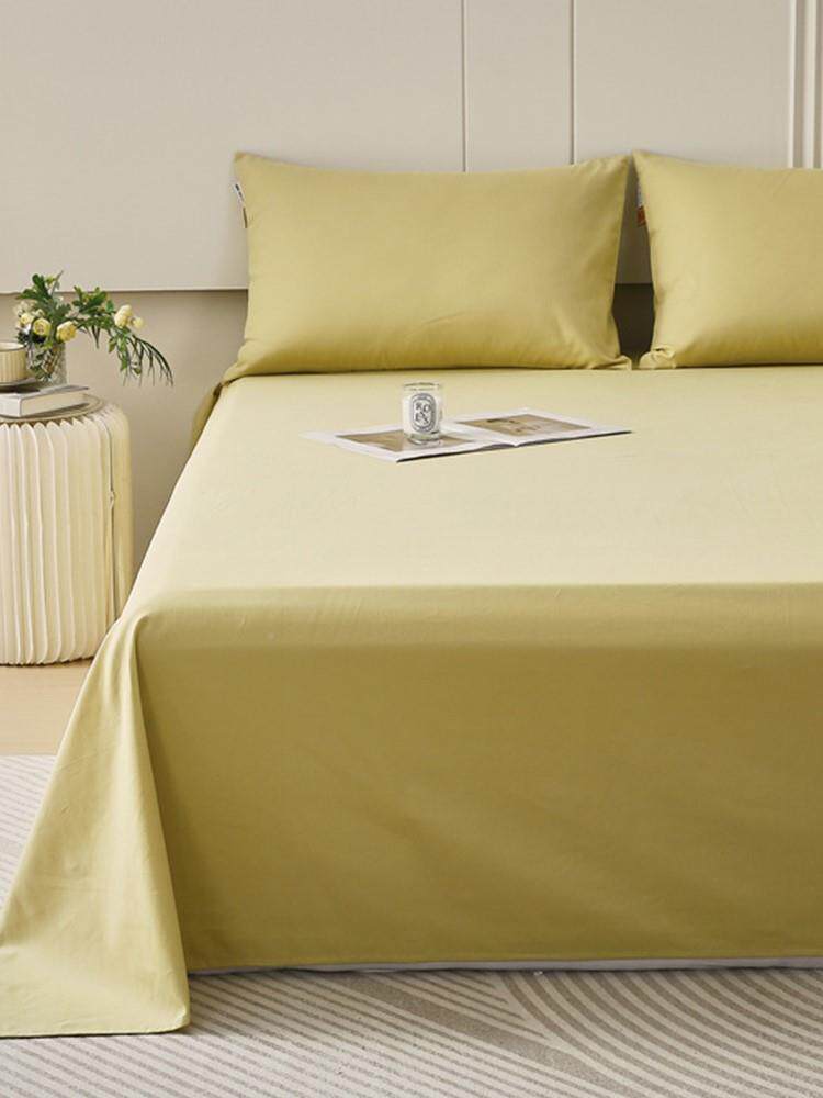 喜兹全棉加厚棉床JIQ单件单100宿舍单笠人被单床纯色枕套2三件纯