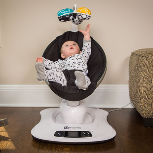 宝宝躺椅安抚椅电动摇椅摇 2023美国进口4moms婴儿摇摇椅哄娃神器