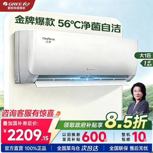 格力空调云佳大1匹挂机一级卧室