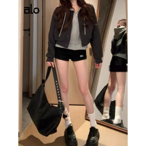 ALONSEM高腰显瘦辣妹运动短裤女