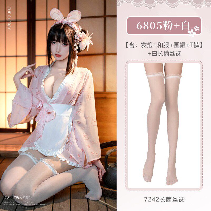 甜美糯糯小兔叽可爱和风女仆和服